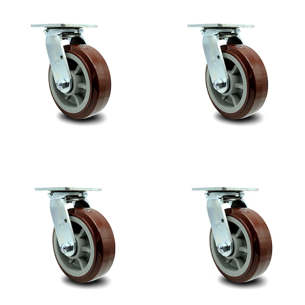 Greenlee Caster Set - MA6065 GMX Cart - 4 Swivel Bolt On Swivel Locks - SCC